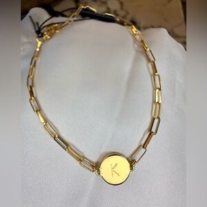 NWT kate spade New York Gold-Tone Initial K Chain Link Bracelet